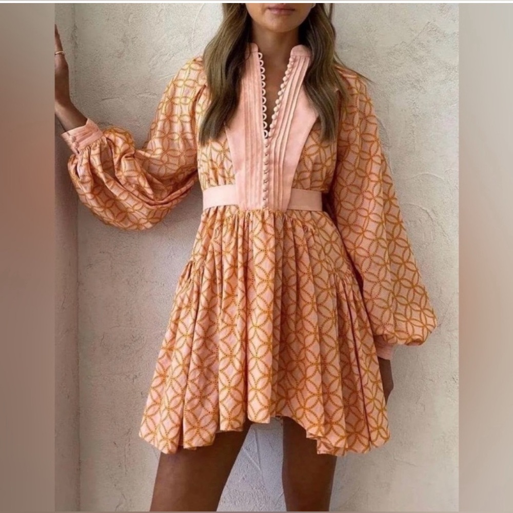 Women’s long sleeve eyelet dress